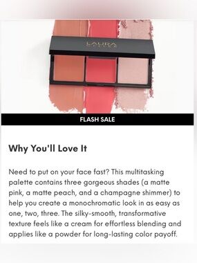 LAURA GELLER - THINK PINK MULTITASKING Blush, Lip & Eye Palette - NIB